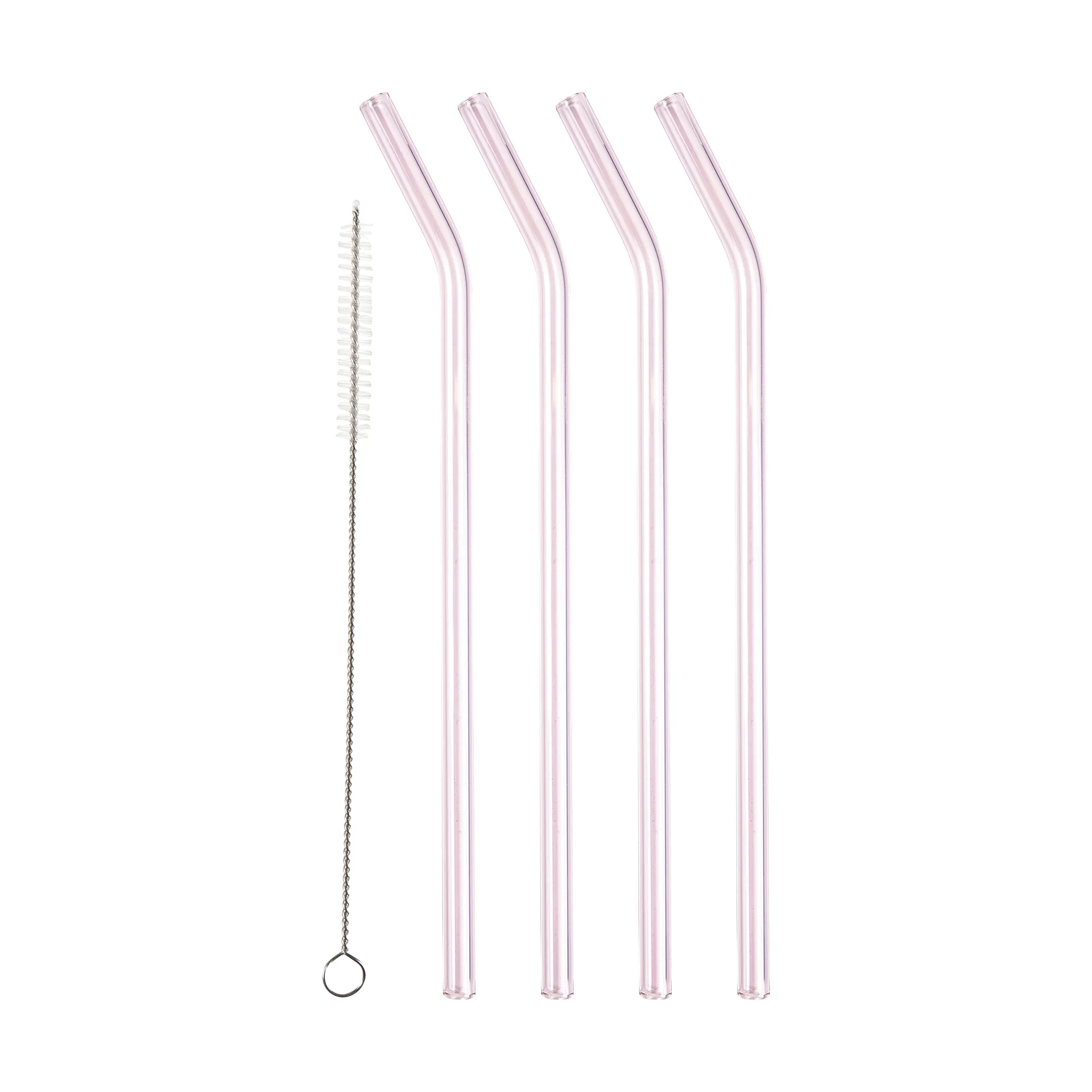 Lyngby Glas straws 21.5 cm 4-pack, Pink Lyngby Glas