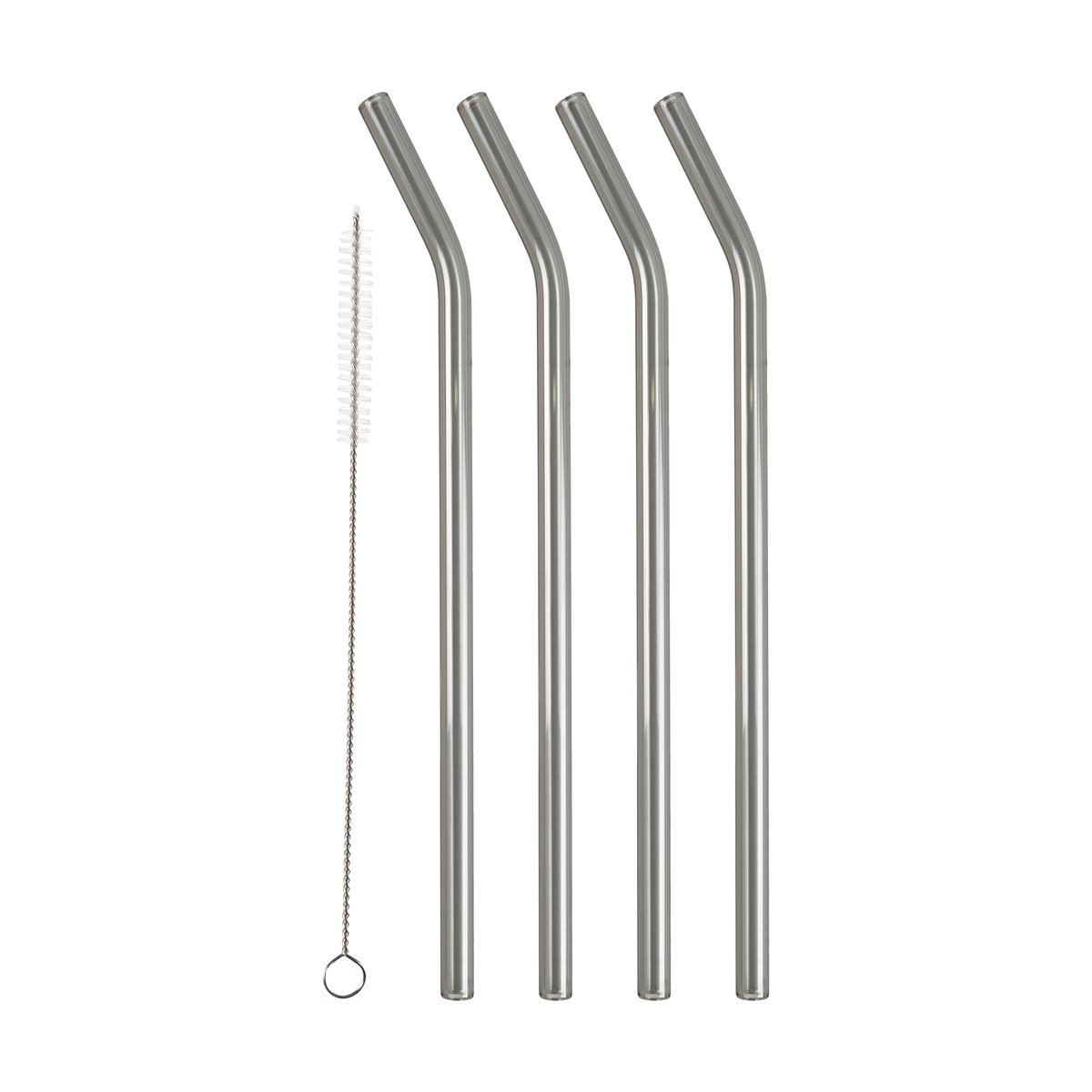 Lyngby Glas straws 21.5 cm 4-pack | Scandinavian Design | Wine & barware | Grey
