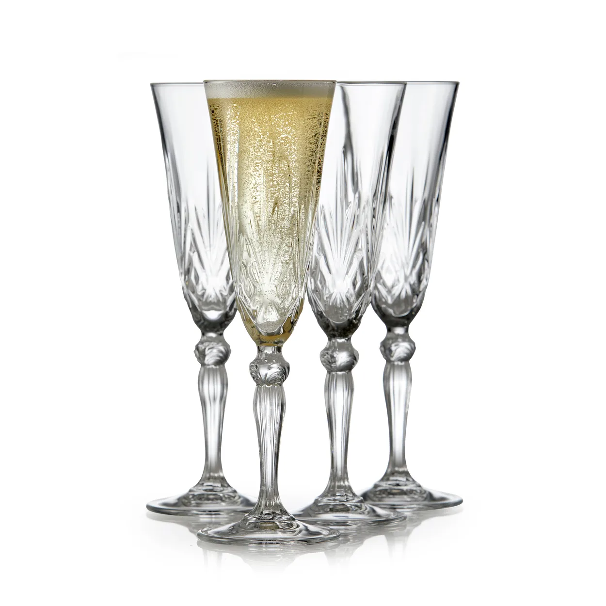 Lyngby Glas Melodia champagne glass 16 cl 4-pack Crystal