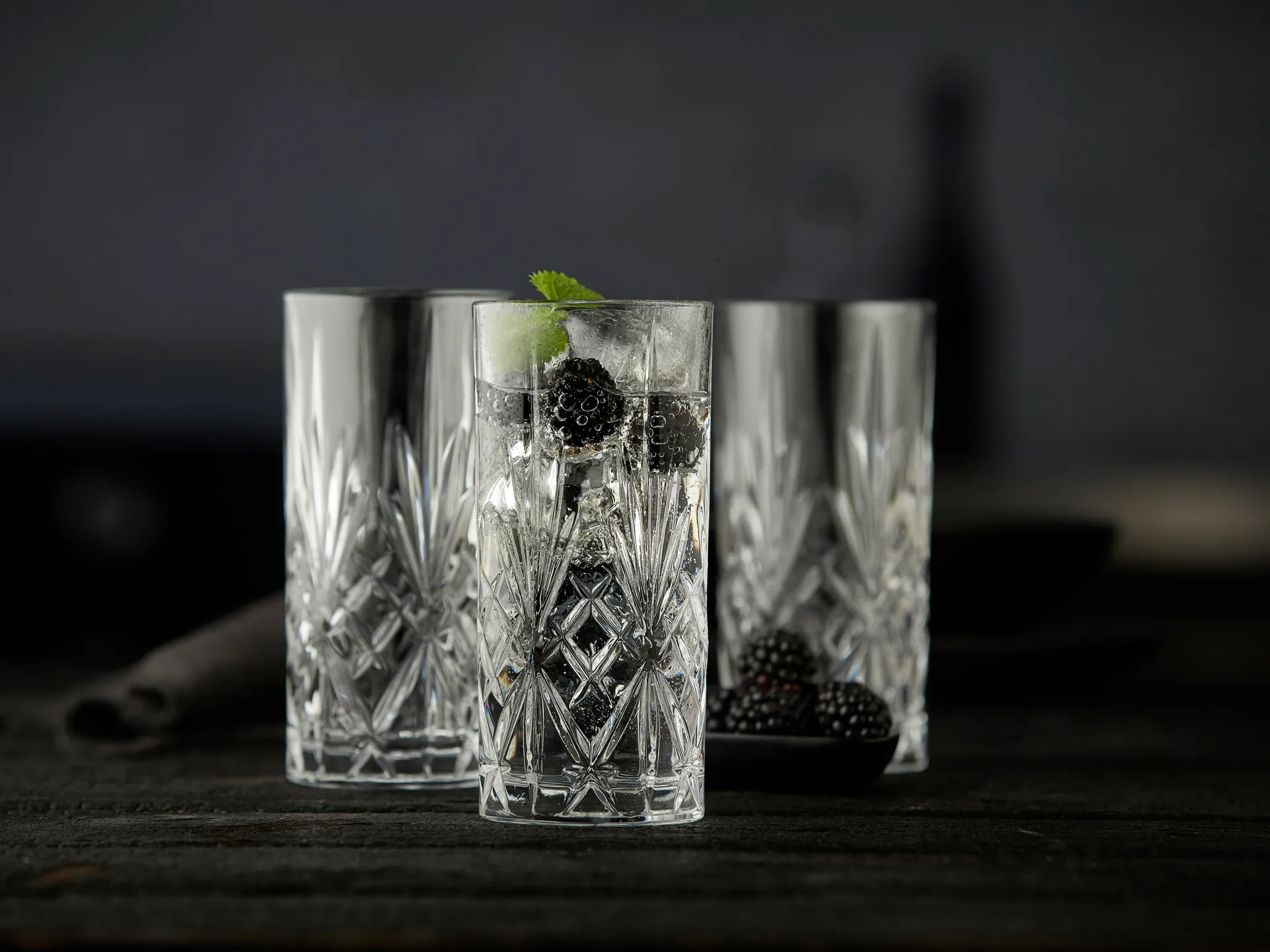 Melodia highball glass 36 cl 6-pack, Crystal Lyngby Glas