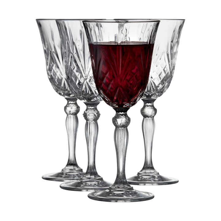Melodia red wine glass 27 cl 4-pack - Crystal - Lyngby Glas