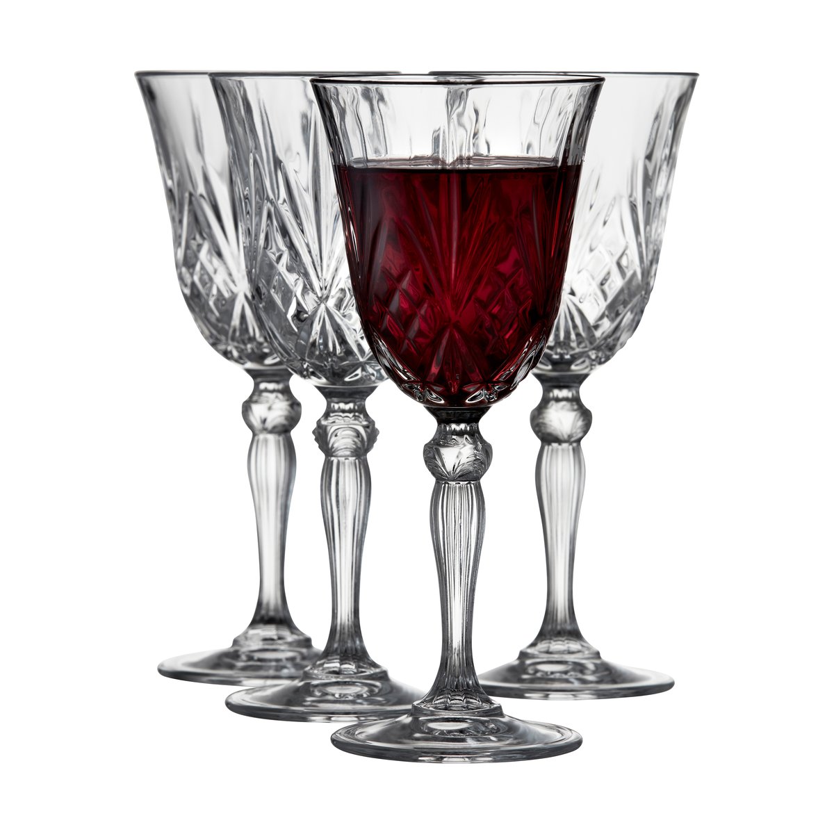 Lyngby Glas Melodia red wine glass 27 cl 4-pack Crystal