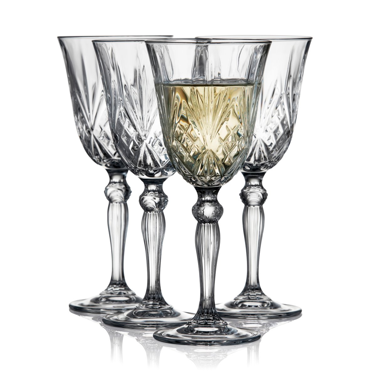 Lyngby Glas Melodia white wine glass 21 cl 4-pack Crystal