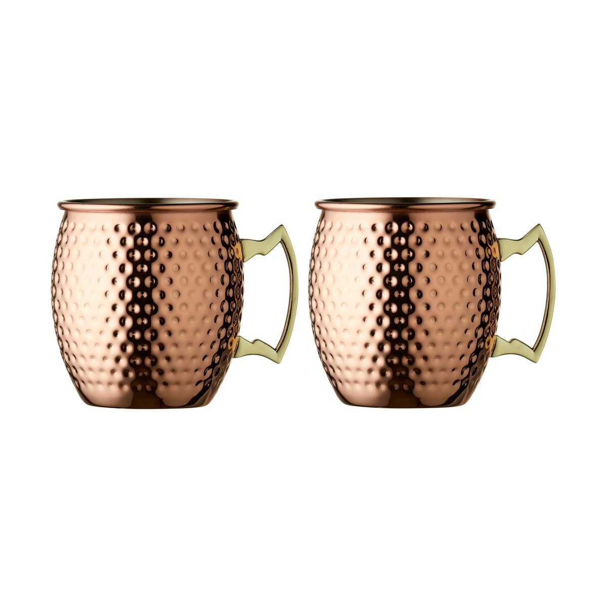 Lyngby Glas Moscow mule mug 55 cl 2-pack Copper | Scandinavian Design | Coffee cups | Gold-coloured