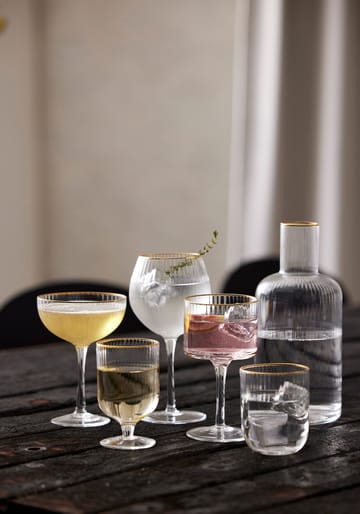 Palermo Gold cocktail glass 31.5 cl 4-pack - Clear-gold - Lyngby Glas
