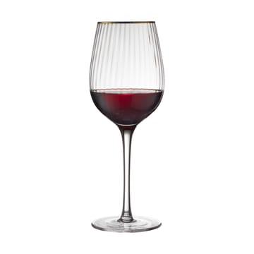 Palermo Gold red wine glass 40 cl 4-pack - Clear-gold - Lyngby Glas