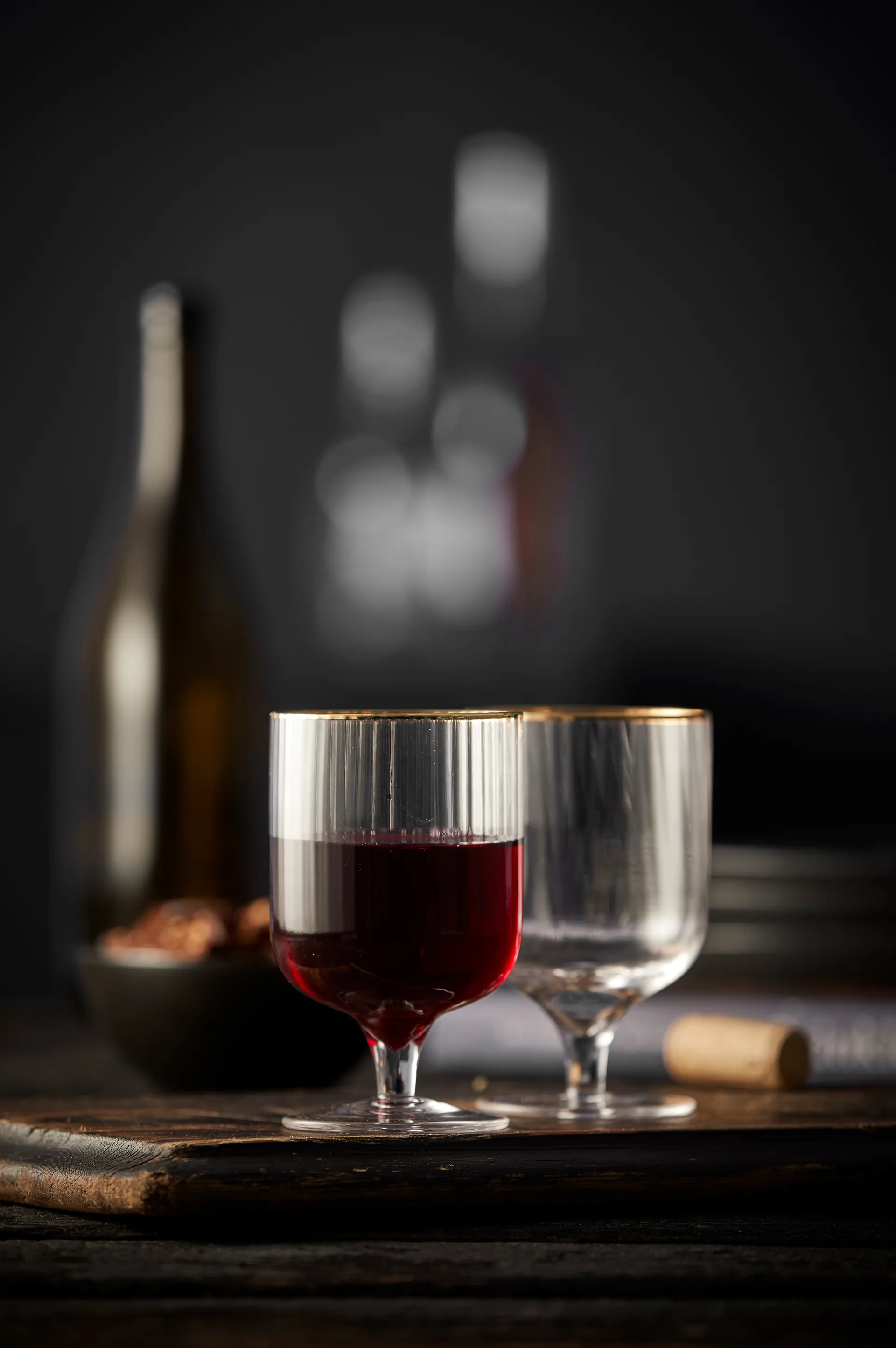 Palermo Gold wine glass 30 cl 4-pack, Clear-gold Lyngby Glas