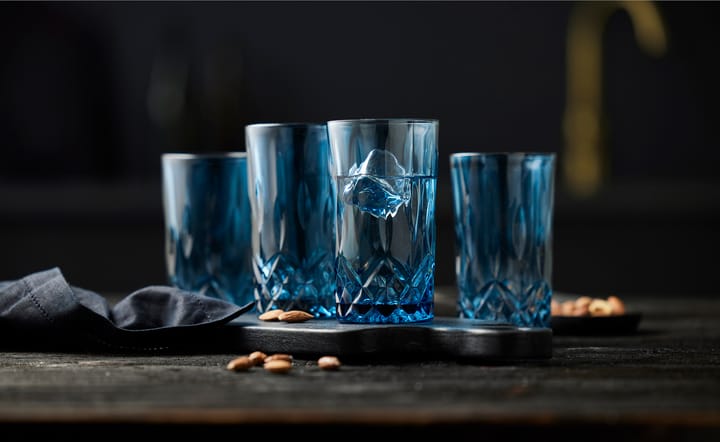 Sorrento highball glass 38 cl 4-pack - Blue - Lyngby Glas