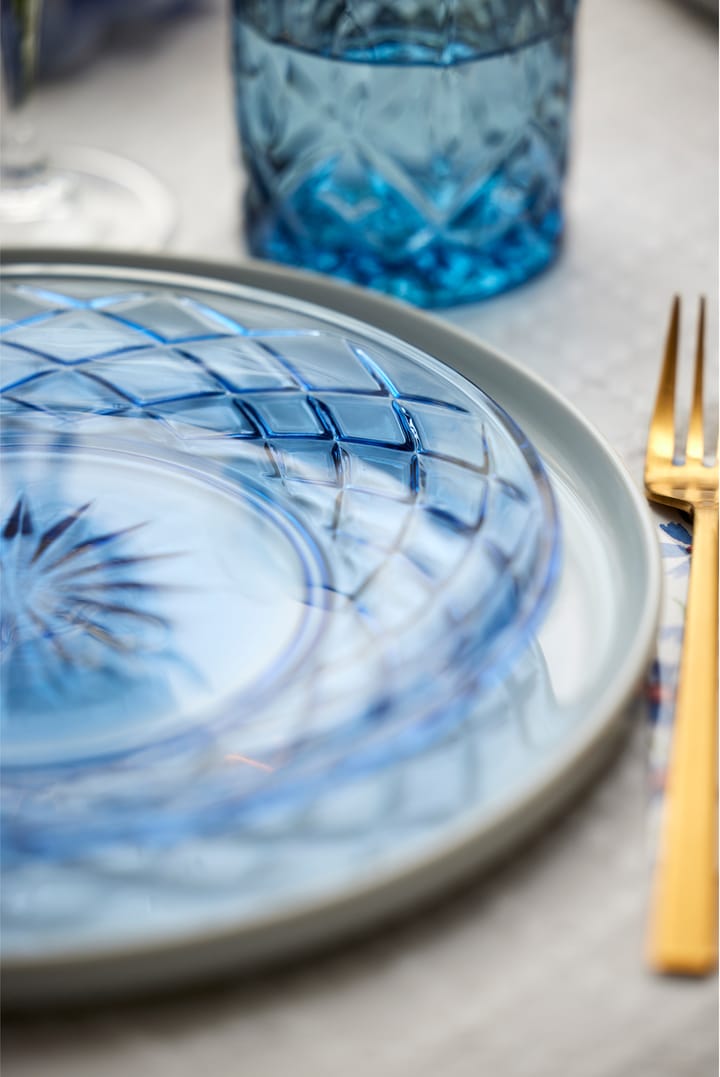 Sorrento plate Ø21 cm 4-pack - Blue - Lyngby Glas