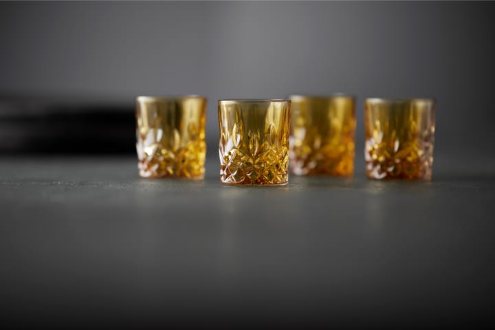 Sorrento shot glasses 4 cl 4-pack - Amber - Lyngby Glas