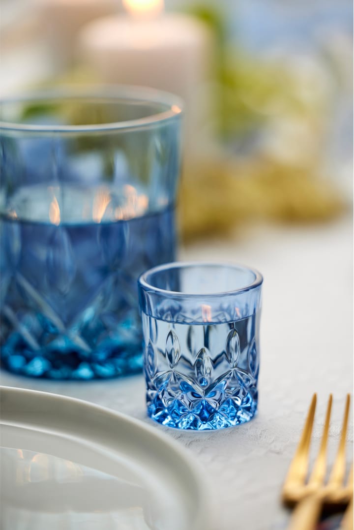 Sorrento shot glasses 4 cl 4-pack - Blue - Lyngby Glas