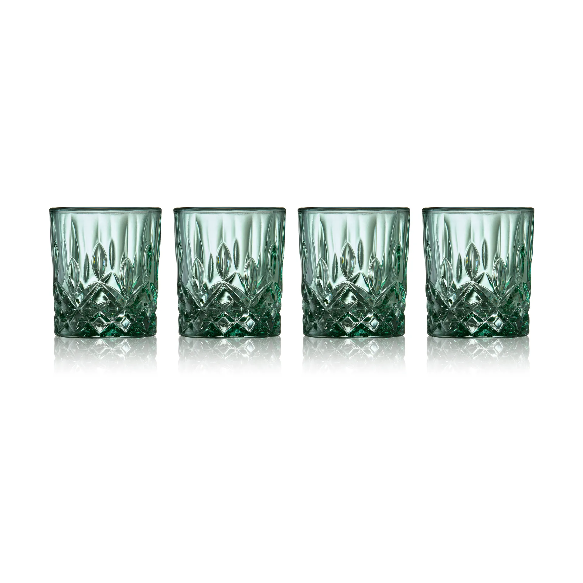 Sorrento shot glasses 4 cl 4-pack, Green Lyngby Glas
