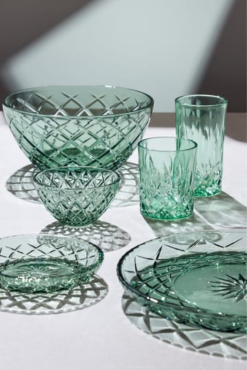 Sorrento small plate Ø16 cm 4-pack - Green - Lyngby Glas