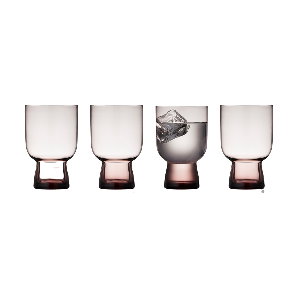 Lyngby Glas Sorrento water glass 30 cl 4-pack Pink | Scandinavian Design | Drinking glasses & tumblers | Pink