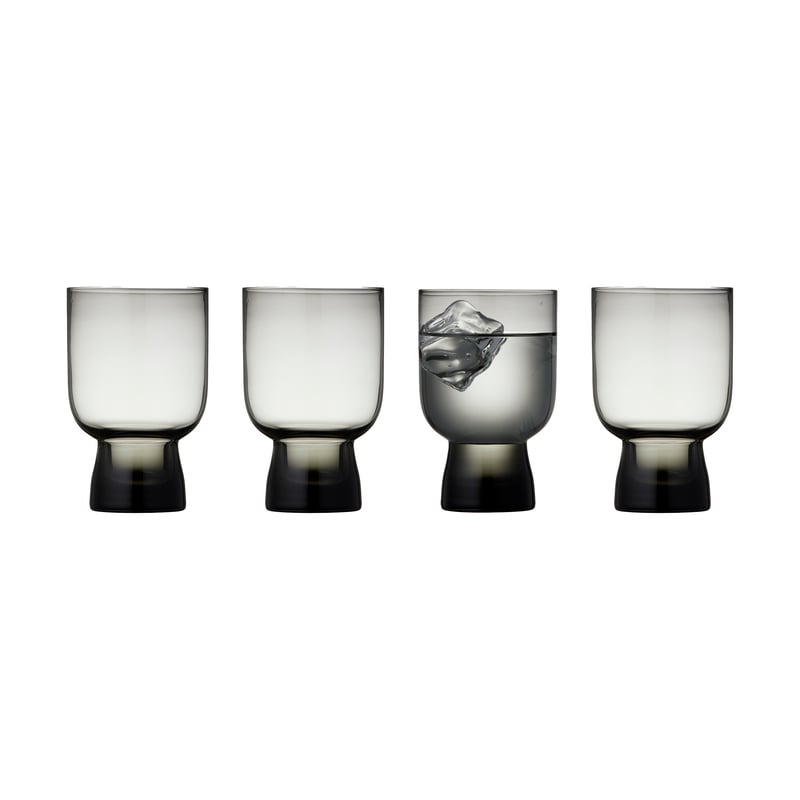 Lyngby Glas Sorrento water glass 30 cl 4-pack Smoke