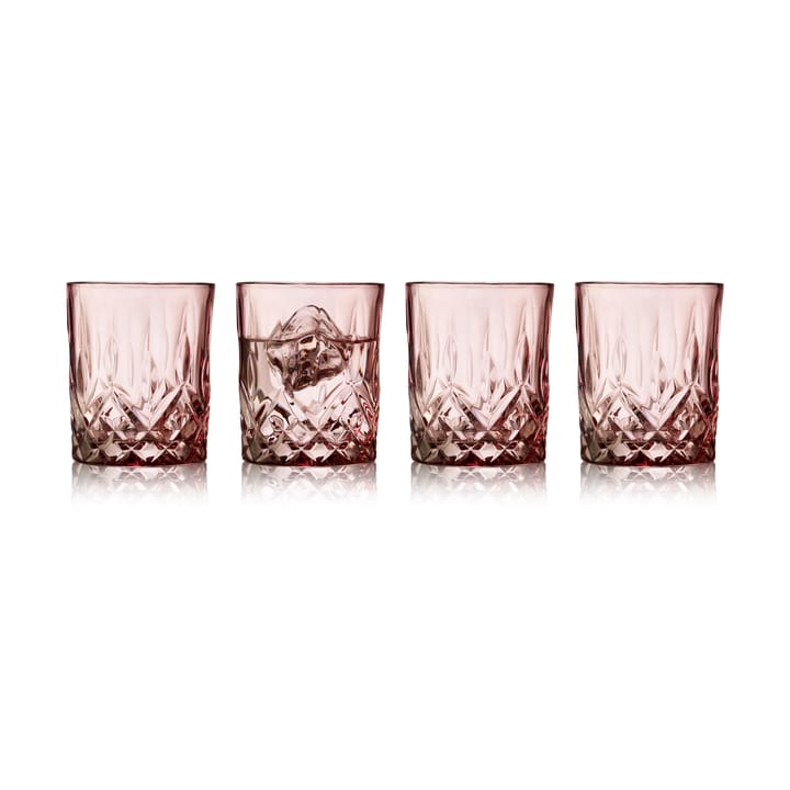 Sorrento whiskey glass 32 cl 4-pack - Pink - Lyngby Glas