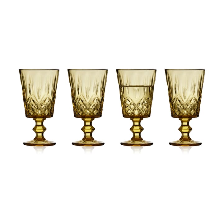 Sorrento wine glass 29 cl 4-pack - Amber - Lyngby Glas