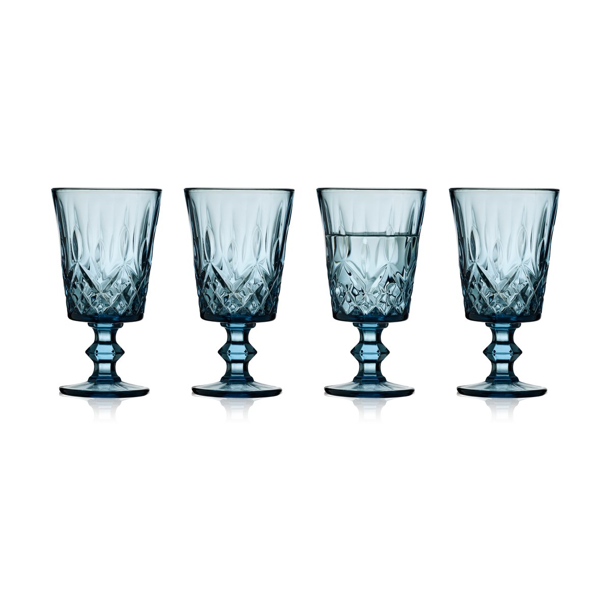 Lyngby Glas Sorrento wine glass 29 cl 4-pack Blue | Scandinavian Design | Wine glasses | Blue