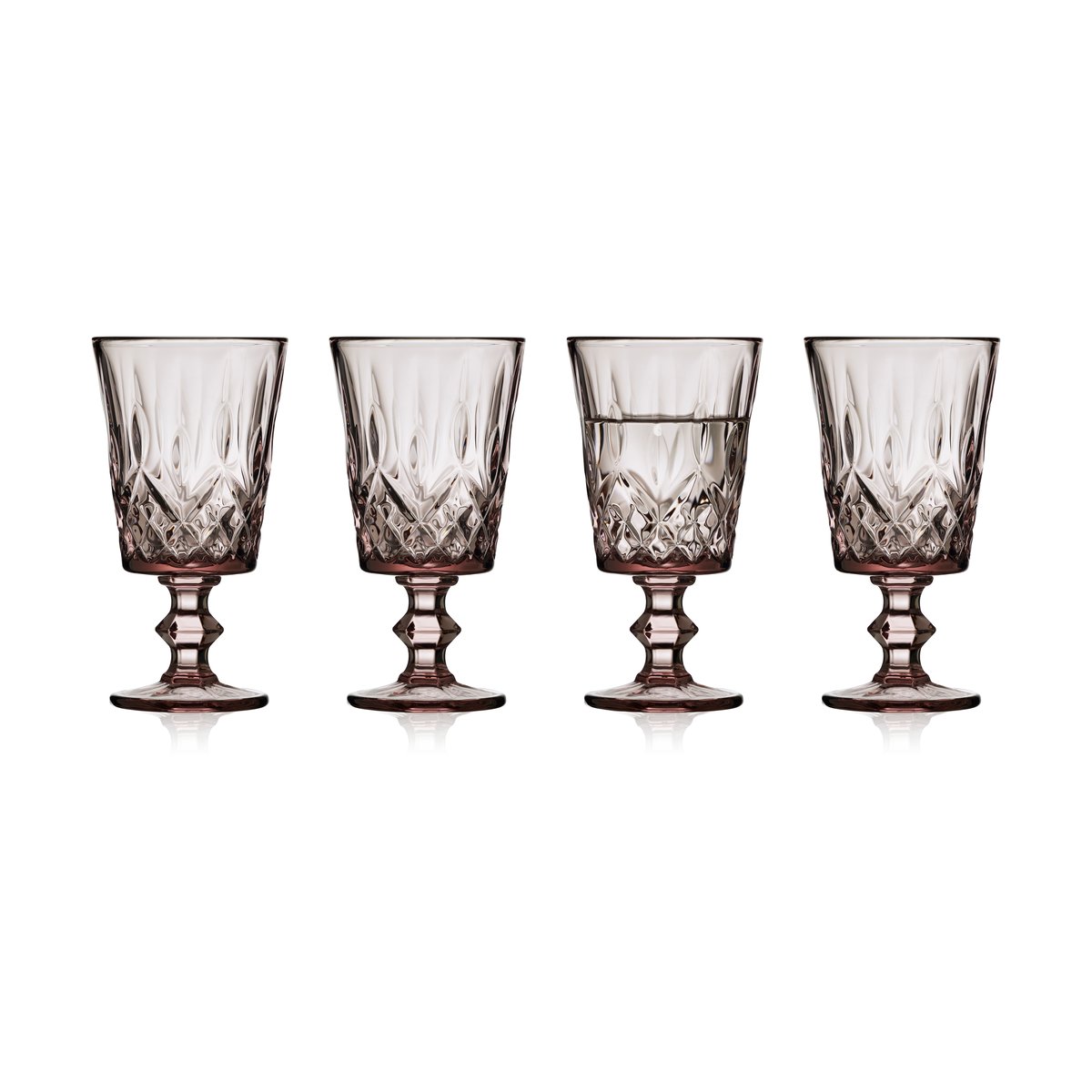 Lyngby Glas Sorrento wine glass 29 cl 4-pack Pink | Scandinavian Design | Wine glasses | Pink