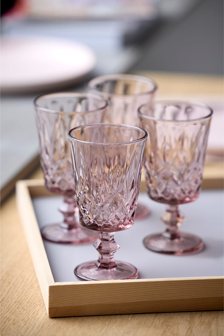 Sorrento wine glass 29 cl 4-pack - Pink - Lyngby Glas