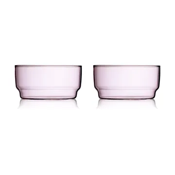 Torino bowl 50 cl 2-pack - Pink - Lyngby Glas