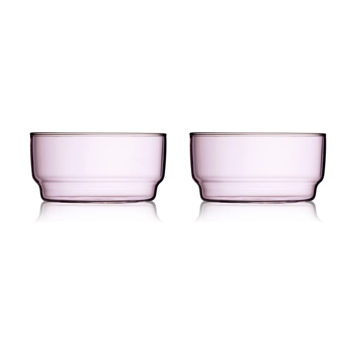 Torino bowl 50 cl 2-pack - Pink - Lyngby Glas