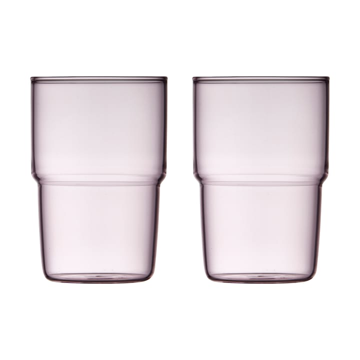 Torino drinking glass 40 cl 2-pack - Pink - Lyngby Glas