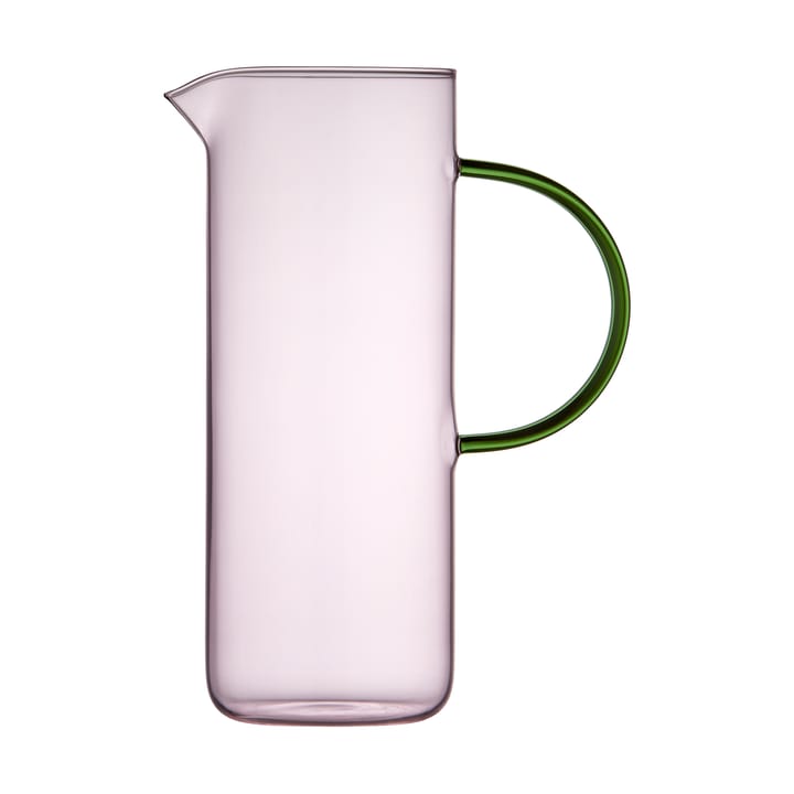 Torino glass carafe 1,1 l - Pink-green - Lyngby Glas