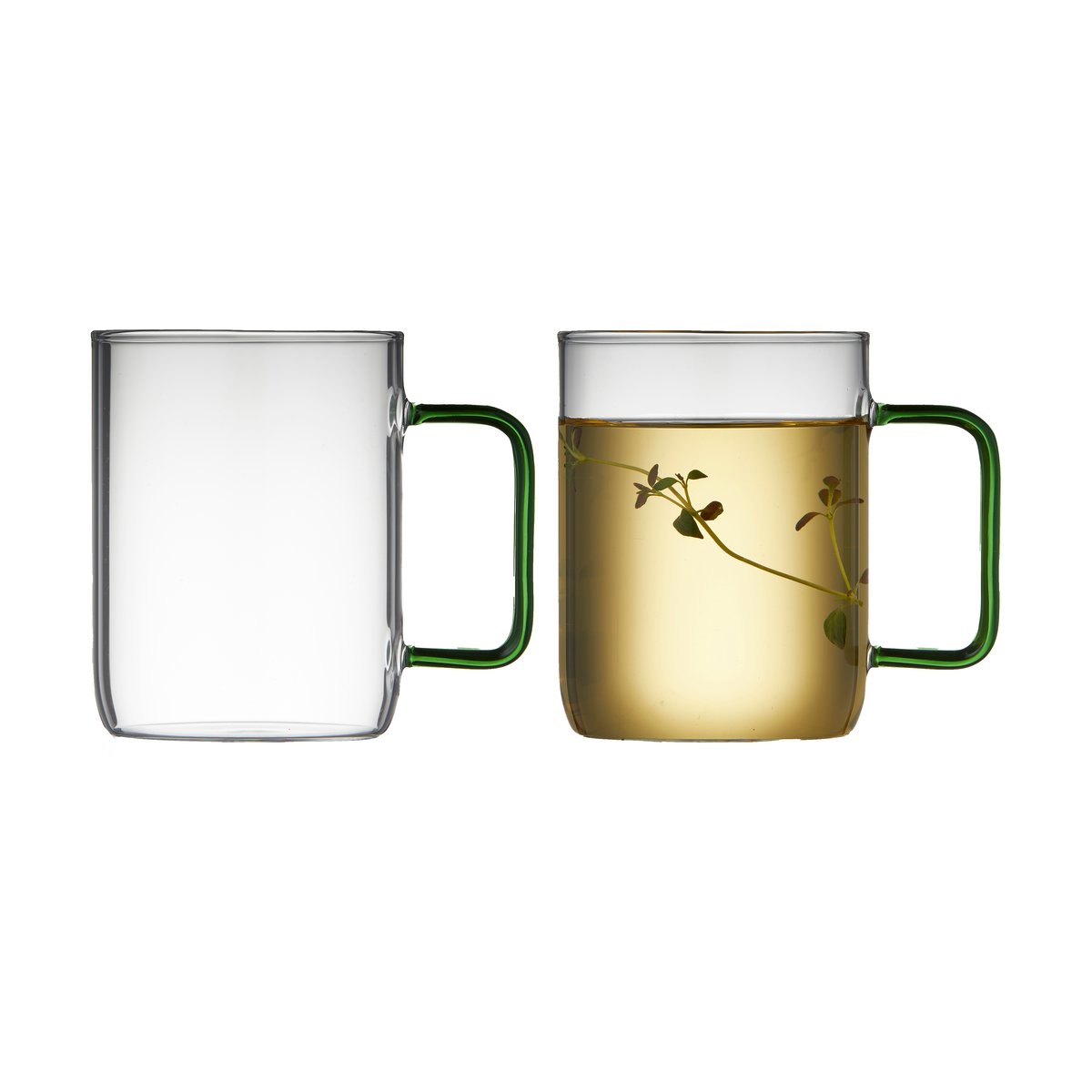 Lyngby Glas Torino glass mug 40 cl Green | Scandinavian Design | Coffee cups | Green