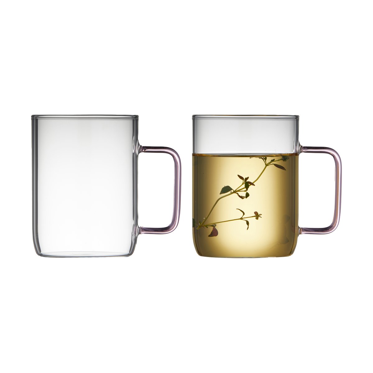 Lyngby Glas Torino glass mug 40 cl Pink | Scandinavian Design | Coffee cups | Pink