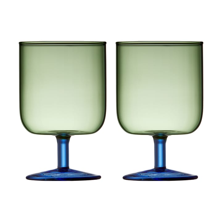 Torino wine glass 30 cl 2-pack - Green-blue - Lyngby Glas