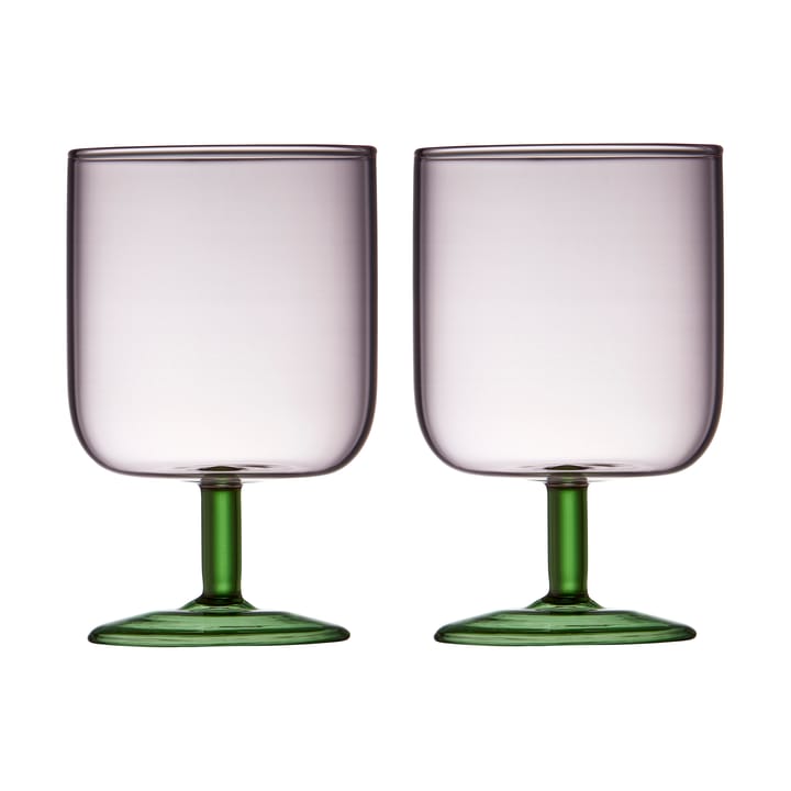 Torino wine glass 30 cl 2-pack - Pink-green - Lyngby Glas