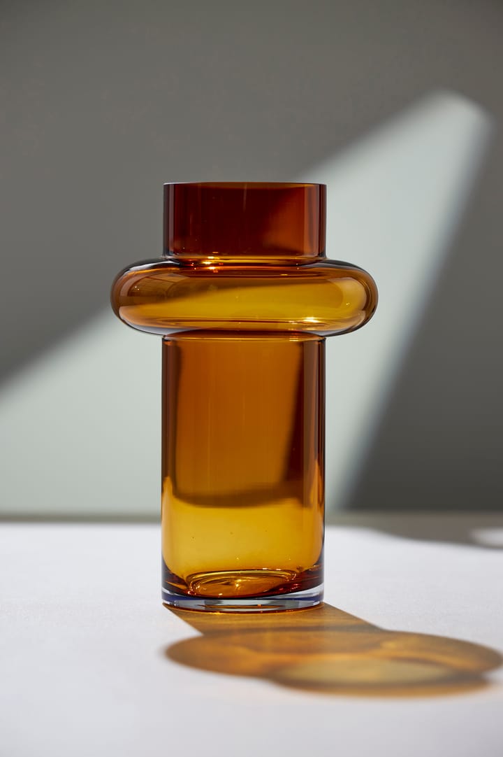 Tube vase glass 20 cm - Amber - Lyngby Glas