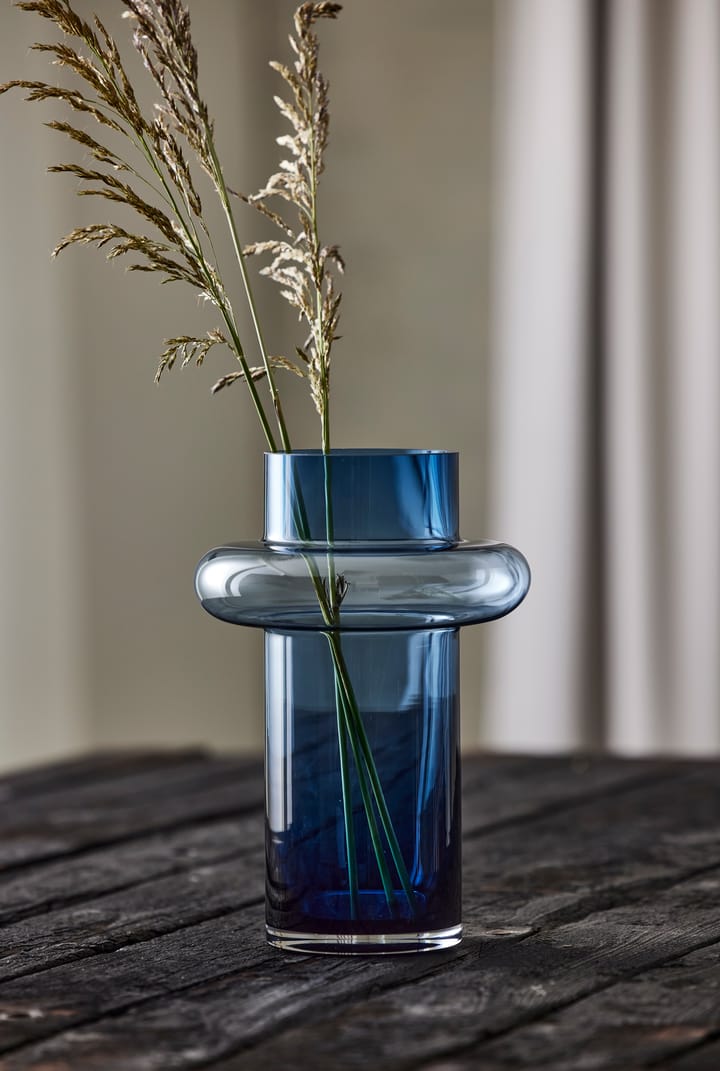 Tube vase glass 30 cm - Blue - Lyngby Glas