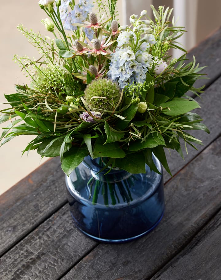 Tubular vase glass 20 cm, Blue Lyngby Glas