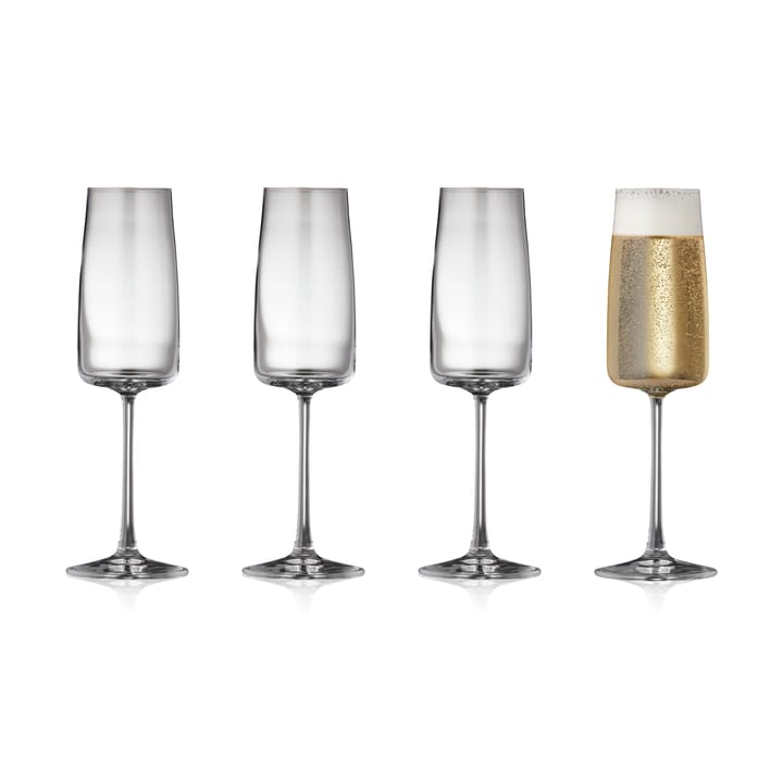 Zero champagne glass 30 cl 4-pack - Crystal - Lyngby Glas