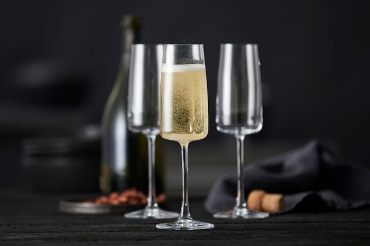 Zero champagne glass 30 cl 4-pack - Crystal - Lyngby Glas