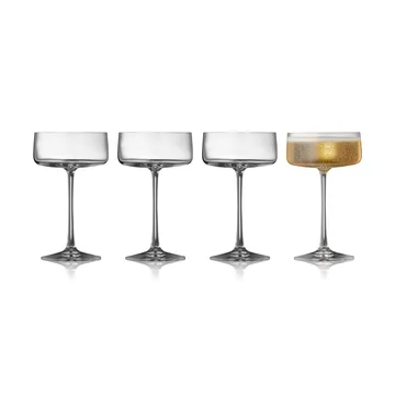 Zero champagne glass coupe 26 cl 4-pack - Crystal - Lyngby Glas