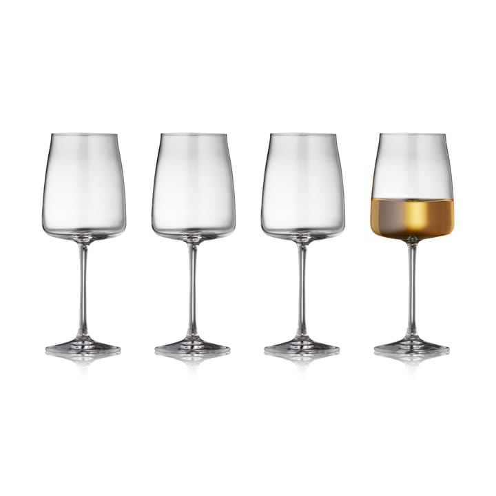 Zero white wine glass 43 cl 4-pack - Crystal - Lyngby Glas
