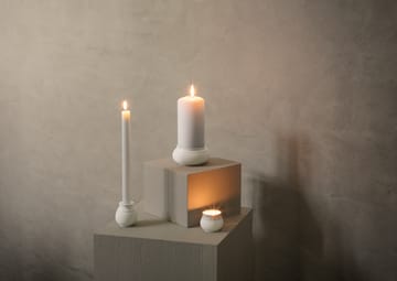 Curve candle sticks 7 cm - White - Lyngby Porcelæn