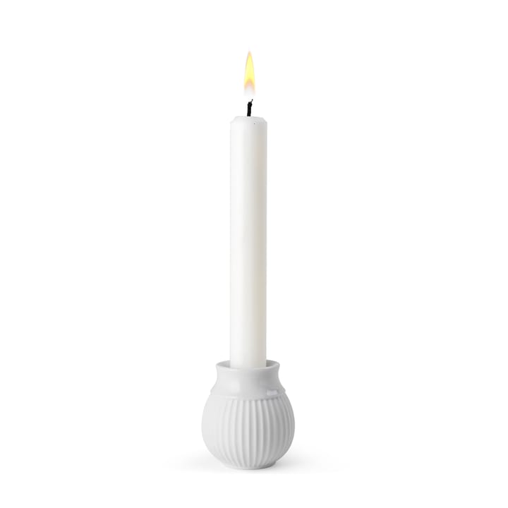 Curve candle sticks 7 cm - White - Lyngby Porcelæn