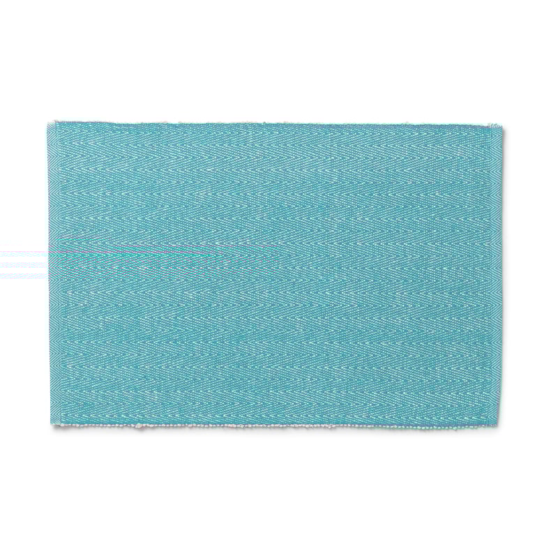 Lyngby Porcelæn Herringbone placemat 30x43 cm Turquoise