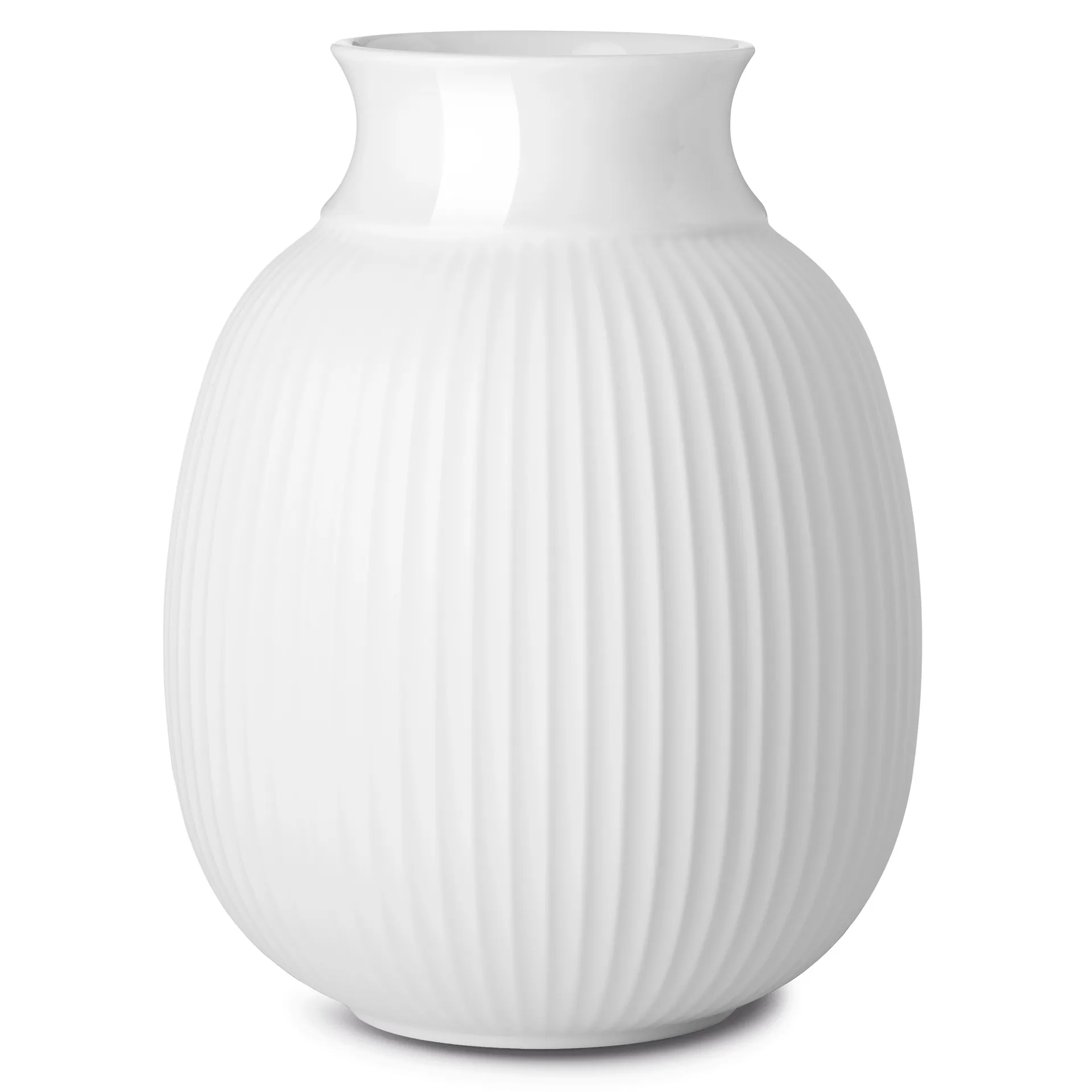 Lyngby Curve vase 17.5 cm, White Lyngby Porcelæn