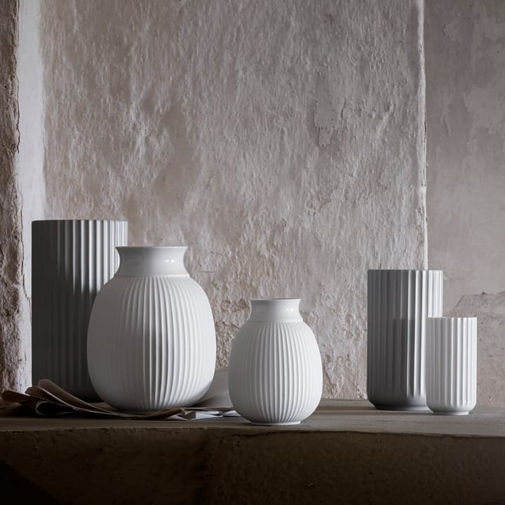 Lyngby Curve vase 17.5 cm, White Lyngby Porcelæn
