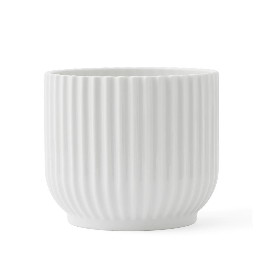 Lyngby Porcelain Übertopf Vase Porzellan Weiß 18,9cm 