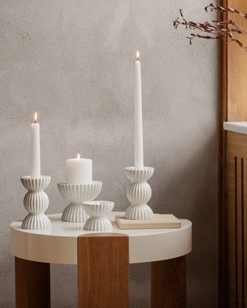 Lyngby Tura candle holder 14 cm - White - Lyngby Porcelæn