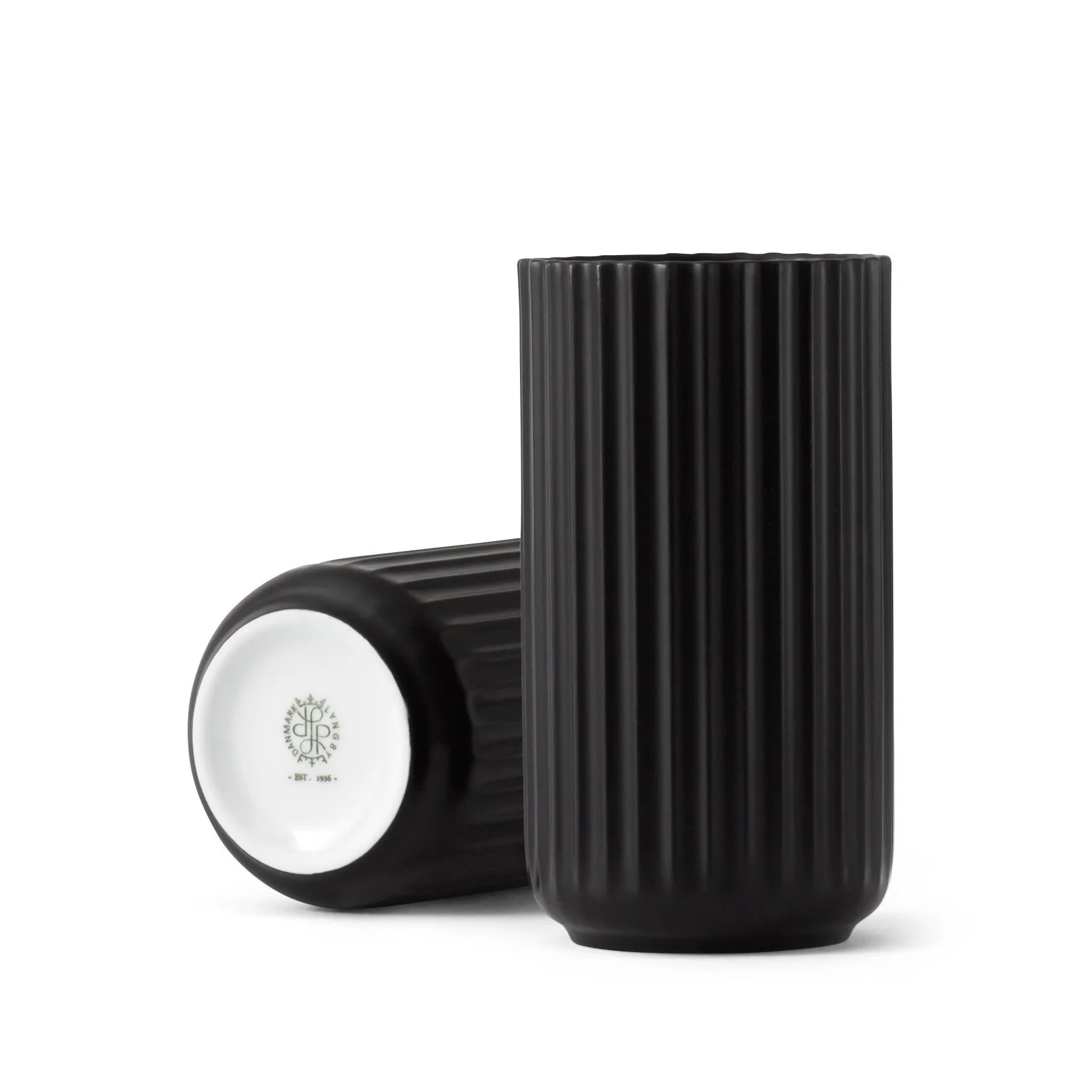 Lyngby vase black matte, 15 cm Lyngby Porcelæn
