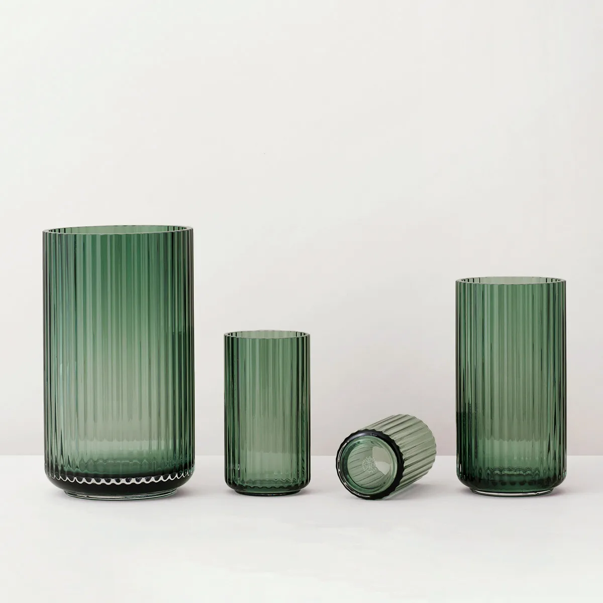Lyngby vase glass Copenhagen green, 38 cm Lyngby Porcelæn