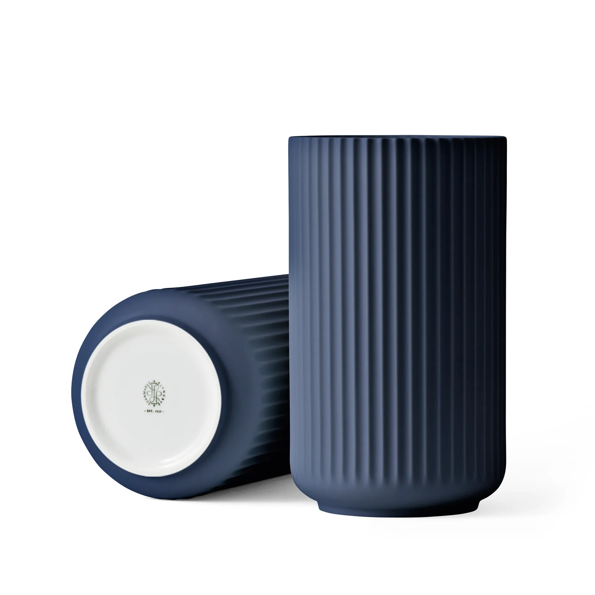Lyngby vase midnight blue matte, 25 cm Lyngby Porcelæn