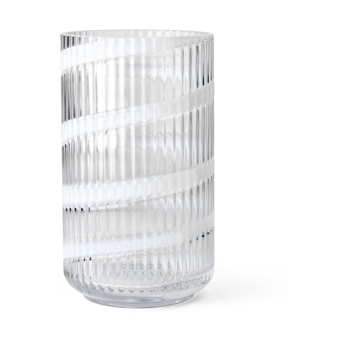Lyngby Porcelæn Lyngby vase White swirl, 25 cm